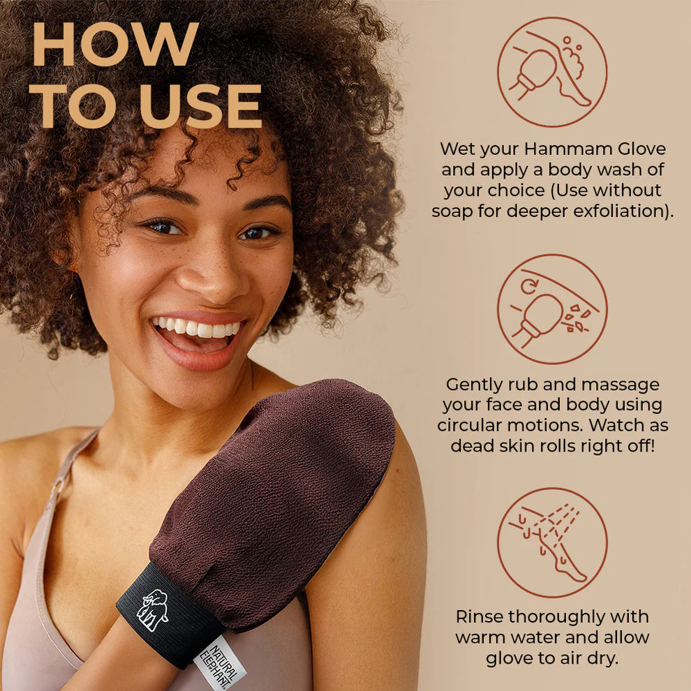 Natural Elephant Exfoliating Hammam Glove