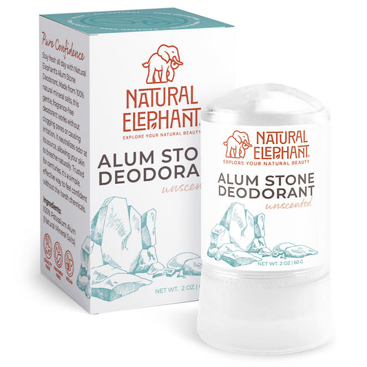 Natural Elephant Alum Natural Deodorant Stick 2 oz