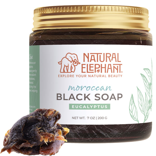 Natural Elephant Moroccan Black Soap 7 oz (200 g)