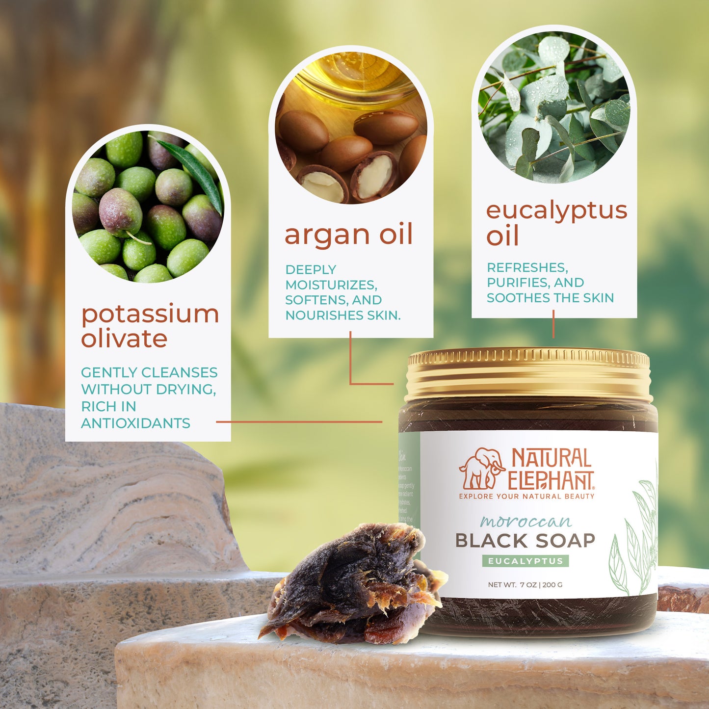 Moroccan Black Soap | Travel Size 2 oz