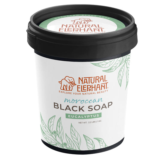 Natural Elephant Moroccan Black Soap | Bulk Size 1 kg (2.2 lbs)