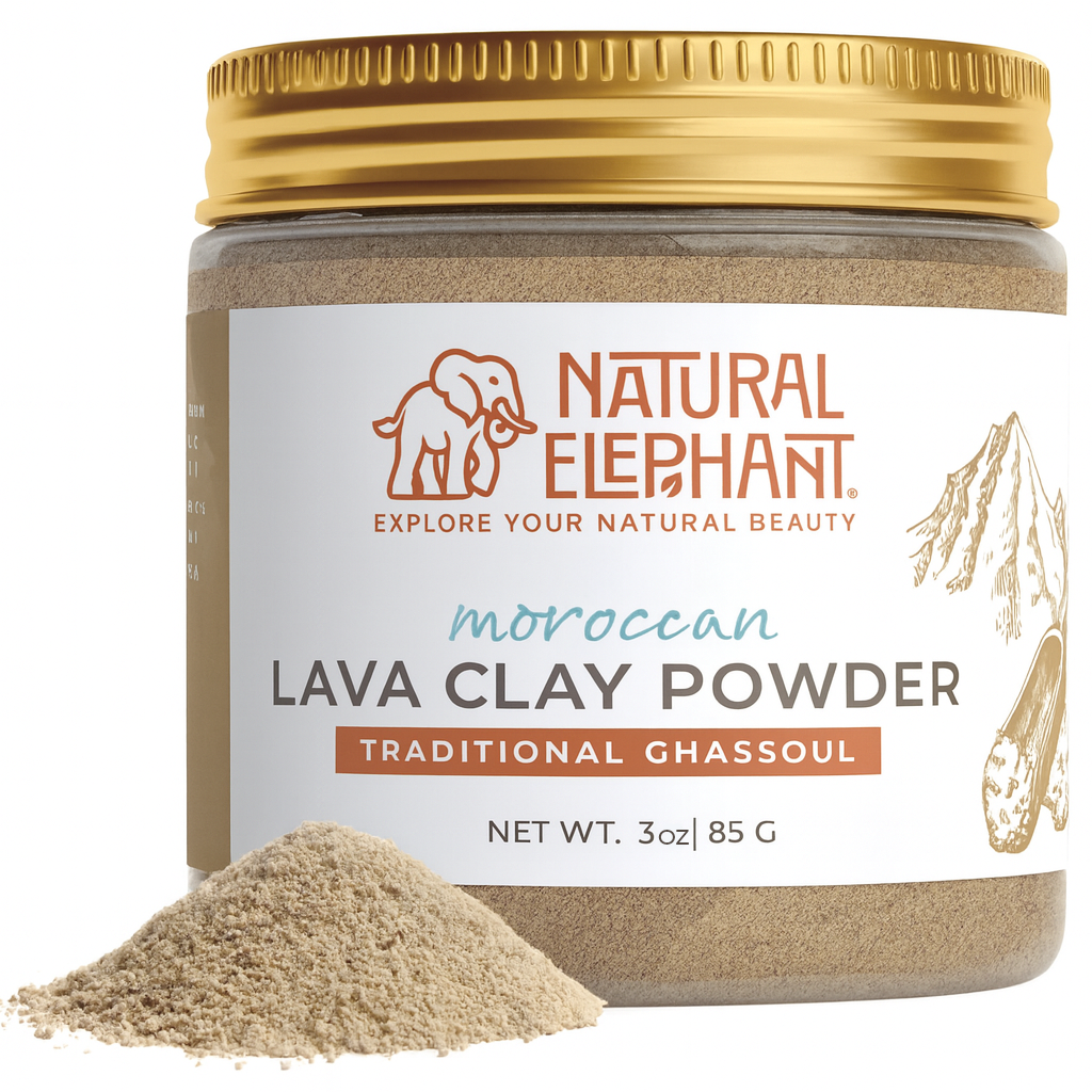 Natural Elephant Ghassoul Moroccan Lava Clay Powder