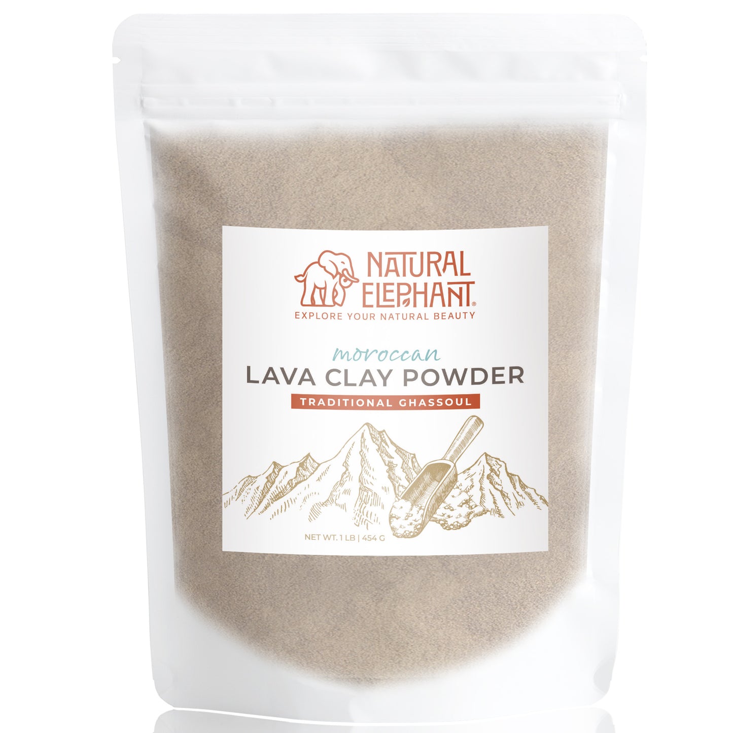 Natural Elephant Ghassoul Moroccan Lava Clay Powder