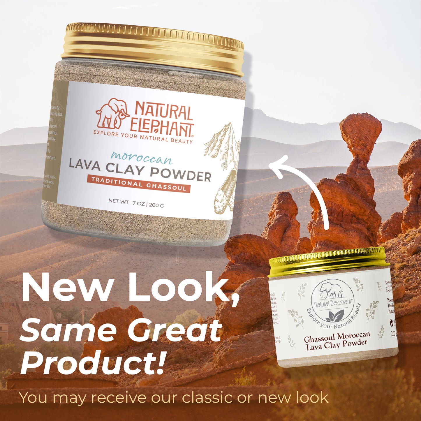 Natural Elephant Ghassoul Moroccan Lava Clay Powder