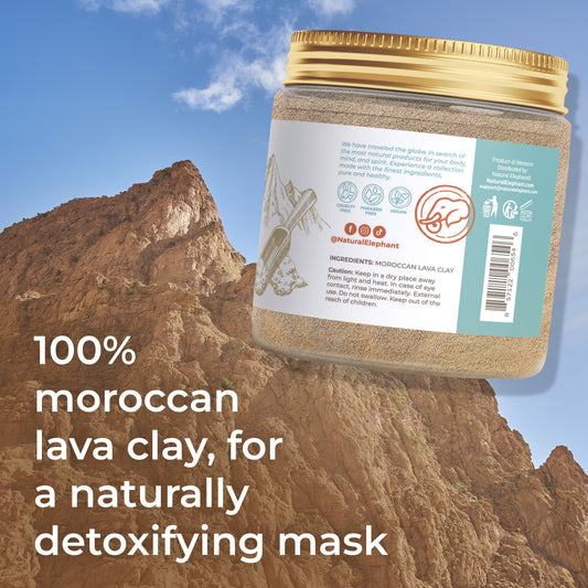 Natural Elephant Ghassoul Moroccan Lava Clay Powder