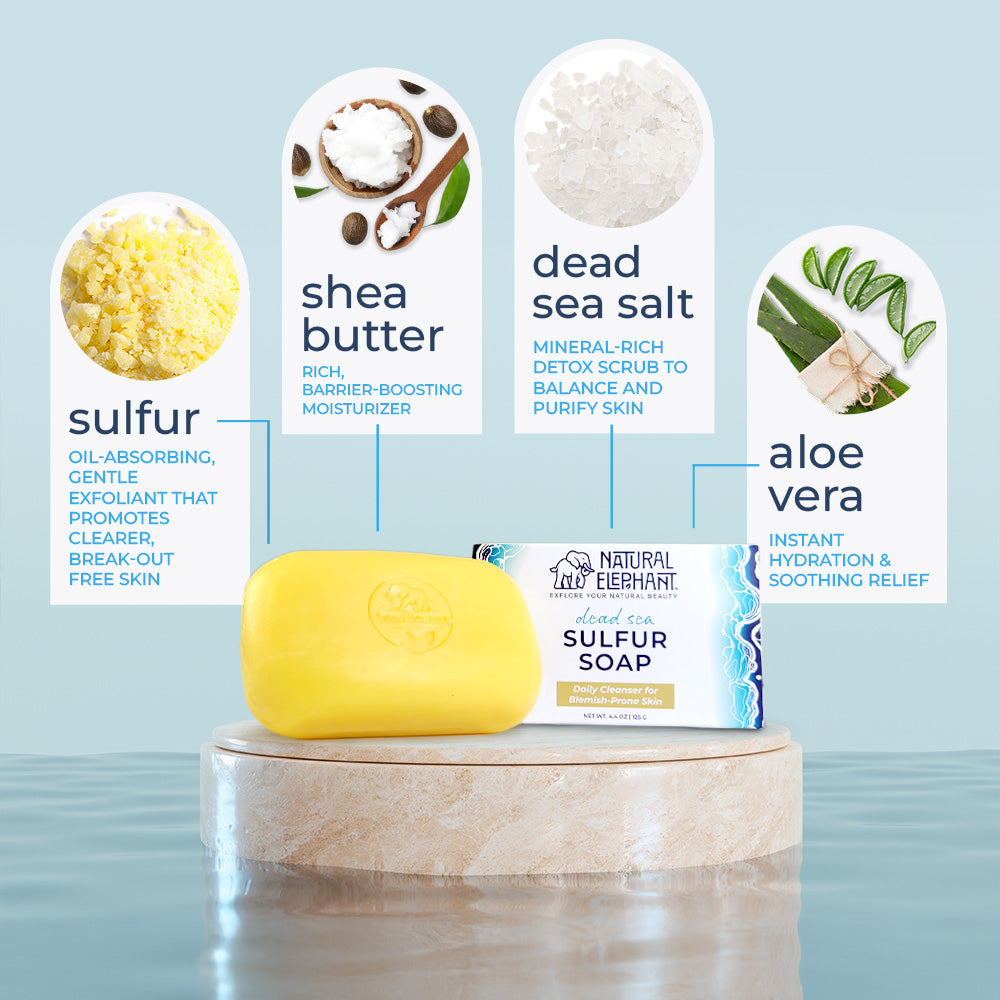 Natural Elephant Dead Sea Sulfur Soap 4.4 oz (125 g)