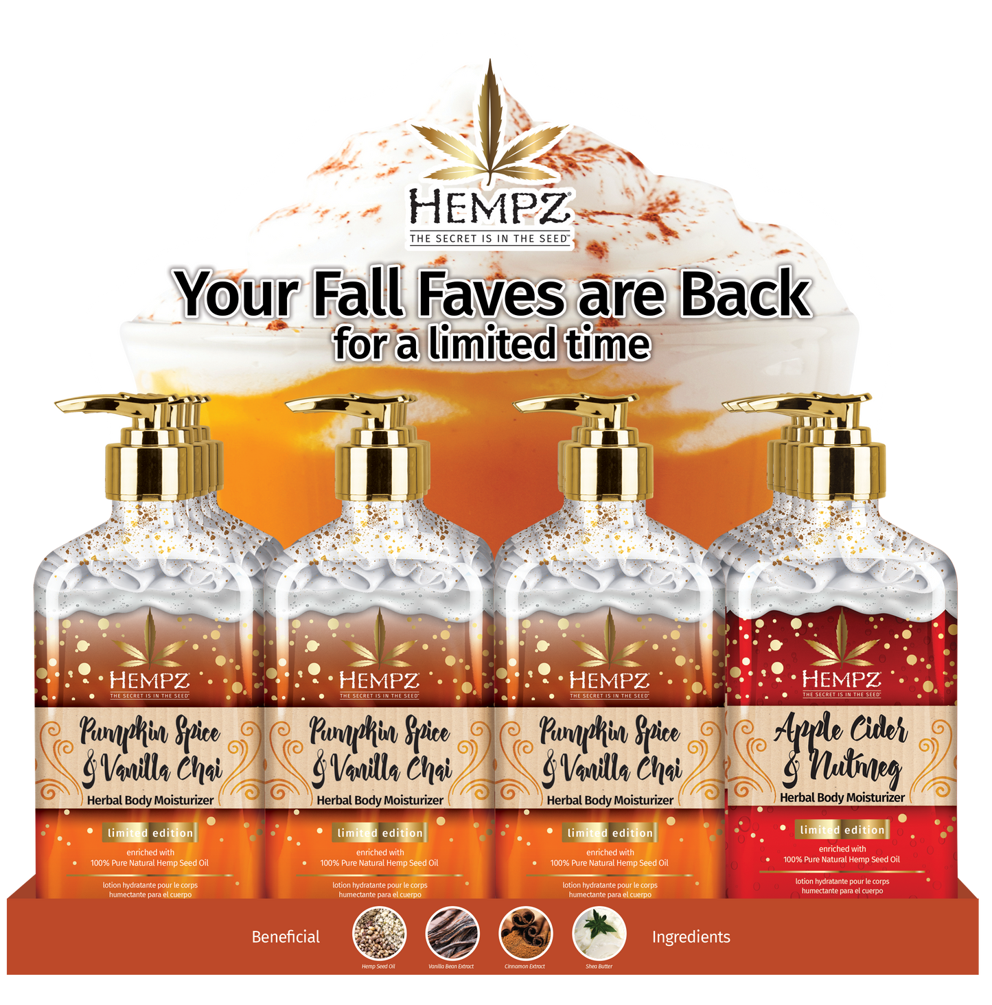 Hempz Spice Rack 16 Piece Display