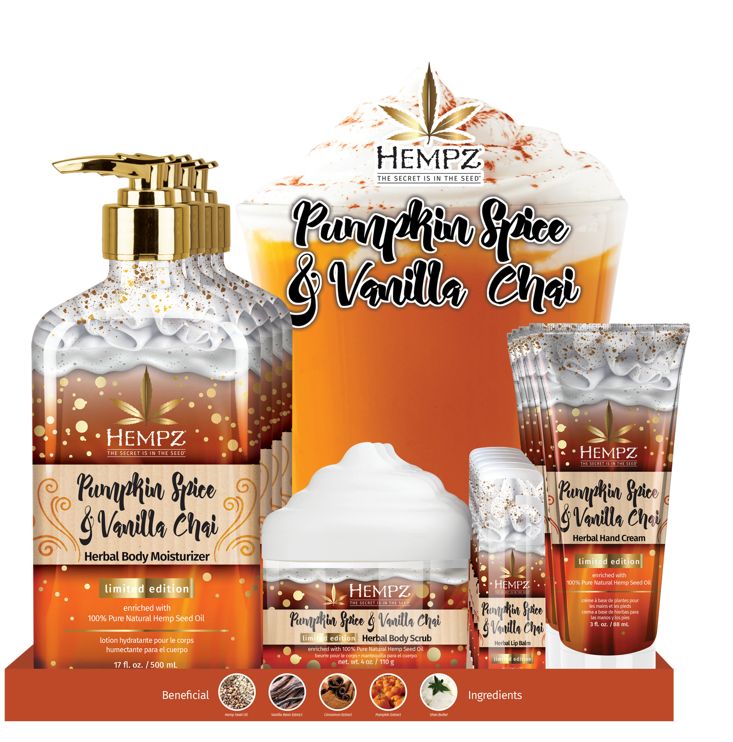 Hempz Spice to Meet You 17 Piece Display
