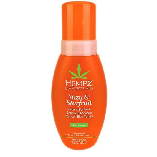 Hempz Instant Sunless Bronzing Mousse Yuzu & Starfruit Scent 8.5 oz.