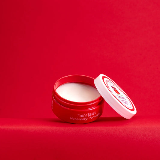 Fairy Tales Rosemary kids pomade in a red container, ideal for styling children's hair