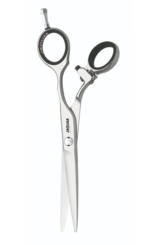 Jaguar Gold Line Convex Flex 5.5 scissors professional stainless steel hair cutting scissors with offset handle and black inserts