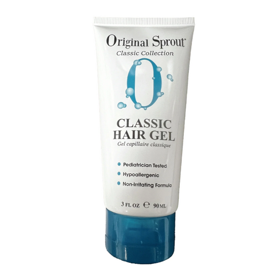 Original Sprout Classic Hair Gel in 3 oz tube, pediatrician tested and non-irritating formula.