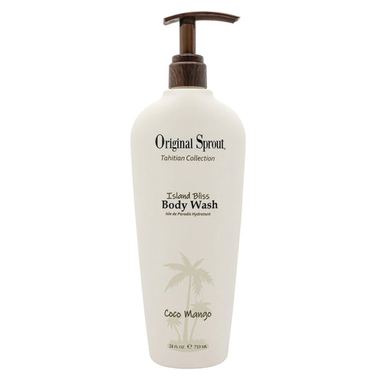 Original Sprout Island Bliss Body Wash with Coco Mango Scent in a 24-ounce pump bottle