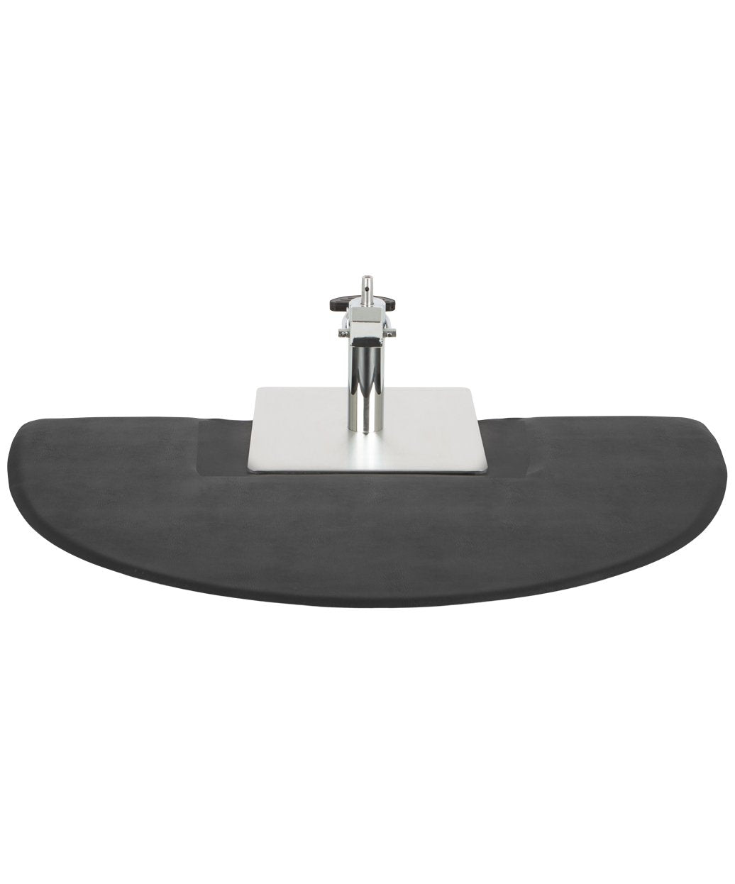 Buy Rite black semicircular salon anti-fatigue mat with square cut-out under salon chair base