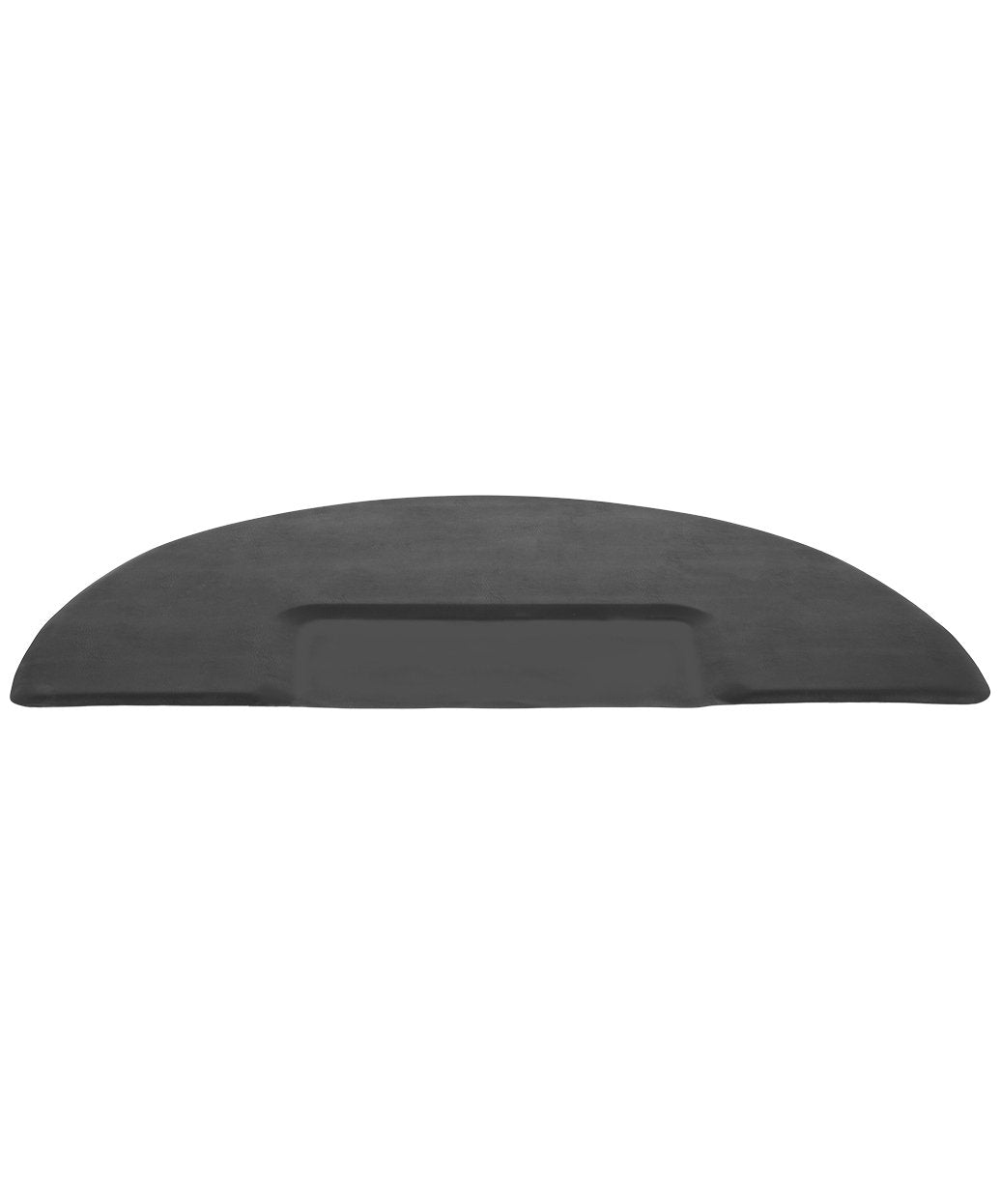 Buy-Rite salon anti-fatigue mat with square cut-out black semicircular mat with recessed foot well
