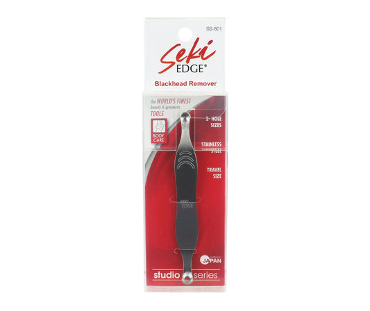 Seki Edge blackhead remover made of stainless steel, ideal for effective skincare and travel use