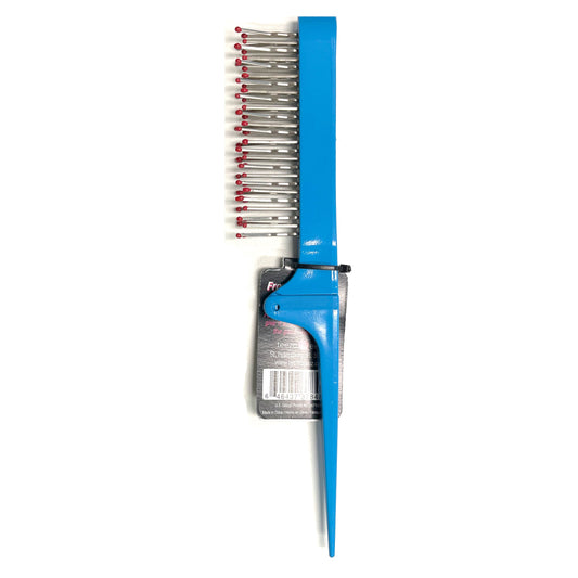Wet Brush compact foldable hair styler in blue with flexible bristles for easy detangling