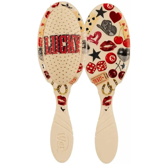 Wet Brush Detangler Hair Brush with Colorful Rock and Roll Theme Designs for Effortless Styling