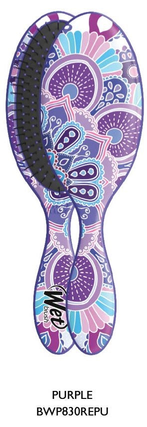 Wet Brush Original Detangler in Purple Floral Design for Effortless Hair Detangling