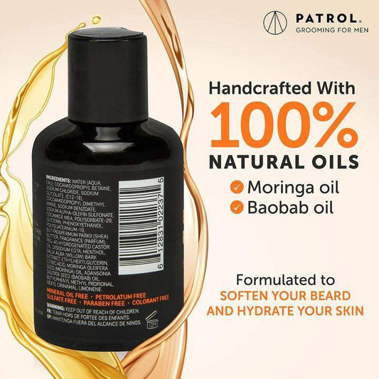 Patrol Grooming Beard Patrol Wash 4 oz-Patrol Grooming-BB_Bath and Shower,Brand_Patrol Grooming,Collection_Bath and Body,Collection_Skincare,Skincare_Cleansers,Skincare_Men