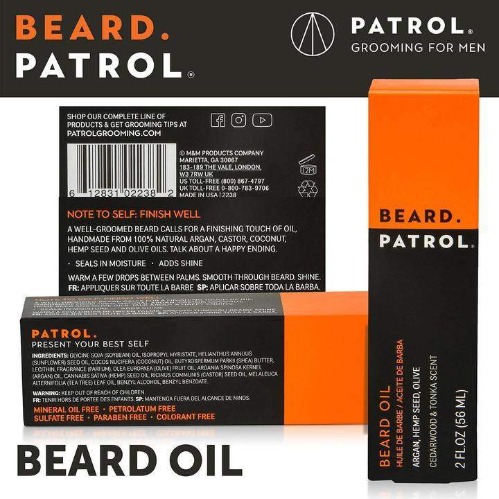 Patrol Grooming Beard Patrol Oil 2 oz-Patrol Grooming-Brand_Patrol Grooming,Collection_Bath and Body,Collection_Skincare,Hair_Hair Oil,PATROL_Oils and Balms,Skincare_Men,Skincare_Moisturizers