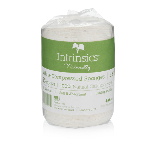 Intrinsics Compressed Sponges White 75 Count