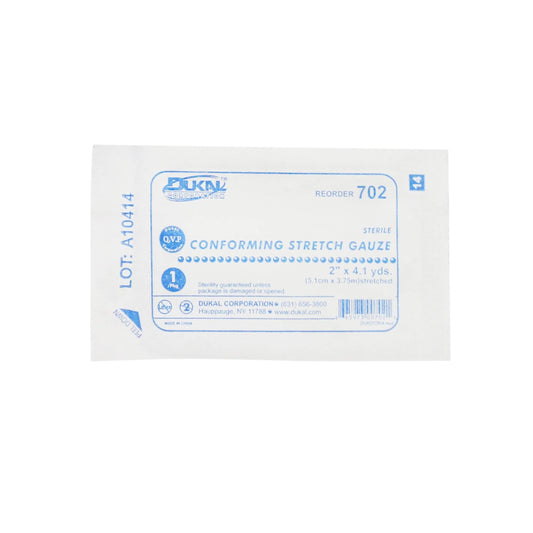 Dukal - 702 DUKAL Conforming Stretch Gauze Bandage, 2" x 4.1 yd, Sterile (Pack of 12)-Dukal-Brand_Dukal/ Dawn Mist,Collection_Lifestyle,Dukal_ Bandage,Dukal_Gauze,Dukal_Medical,Life_Medical,Life_Personal Care