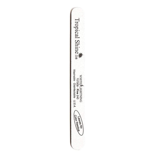 Tropical Shine Nail File White Lightning File 240 (Fine) 7 1/2 in