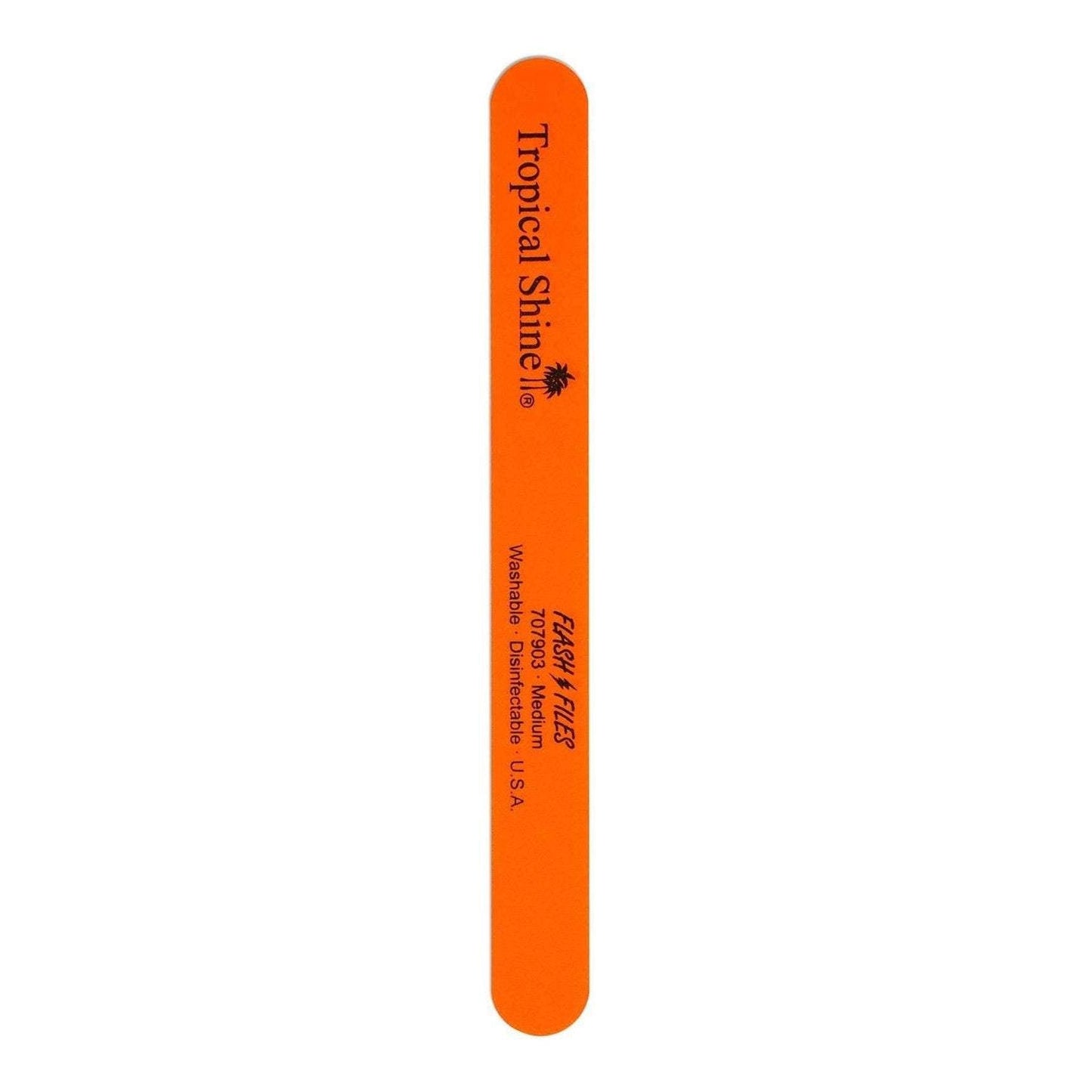 Tropical Shine Large Neon Flash Nail Files Orange (Medium)