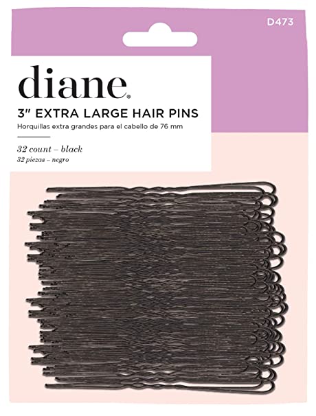 Diane Hair Pins 3In Black 32Ct Card