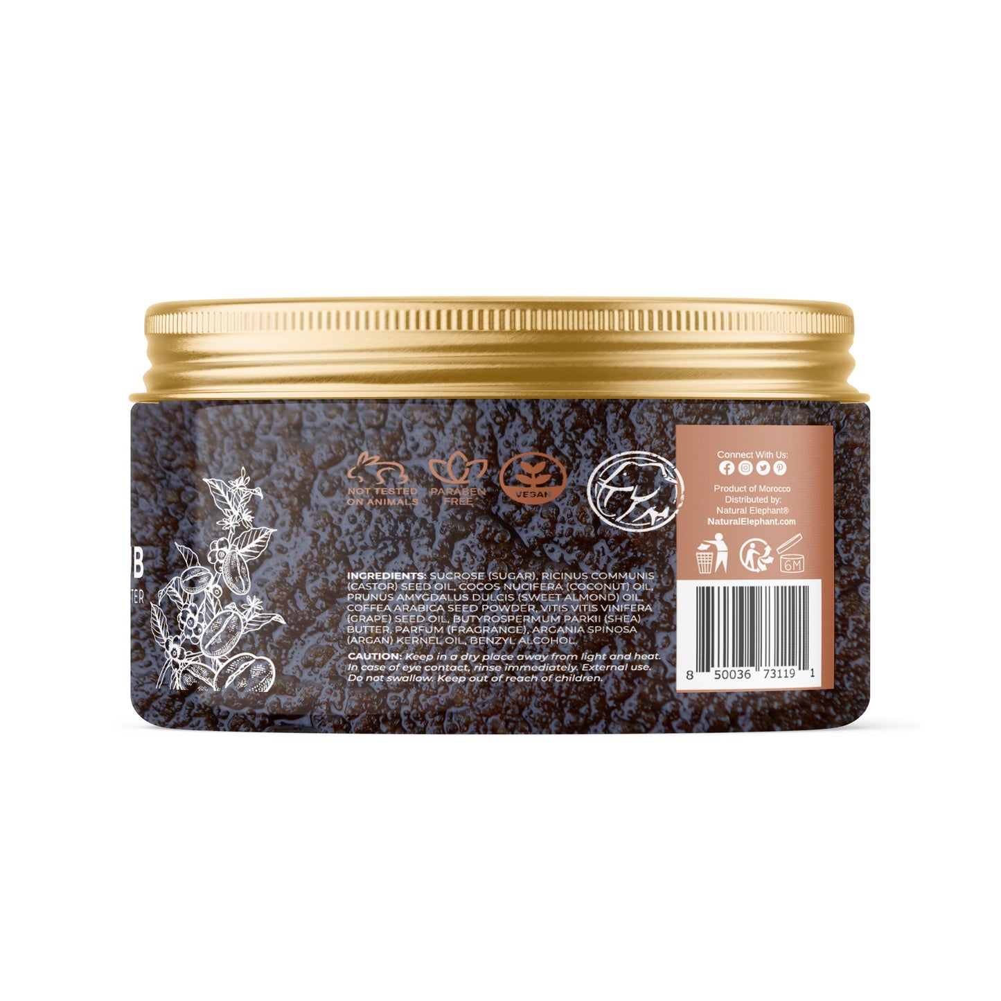 Natural Elephant Aromatic Sugar Scrub 10oz