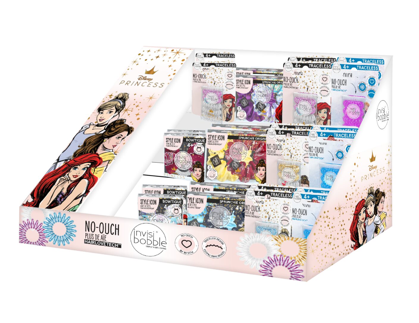 Invisibobble Disney Princess 14" Table Top 26 Piece Display