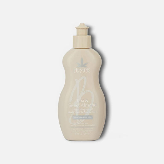 Hempz Herbal Bubble Bath & Body Wash Smoothing Koa & Sweet Almond Scent 6.76 oz-Hempz-BB_Body Wash,BB_Bubbles and Salts,Brand_Hempz,Collection_Bath and Body,Hempz_ Body Wash