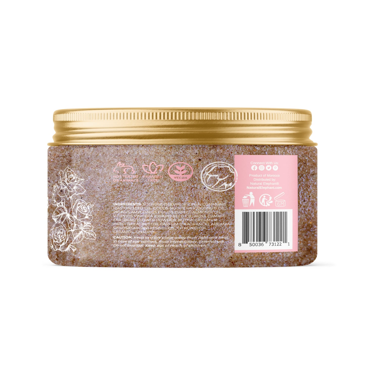 Natural Elephant Aromatic Sugar Scrub 10oz