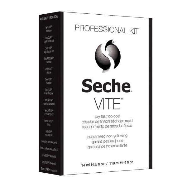 Seche Vite Professional Top Coat Kit 83050 (4 oz Vite + .5 oz Refillable Vite)-Seche-Brand_Seche,Collection_Nails,Nail_Top Coat,SECHE_Base and Topcoats