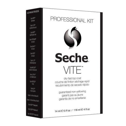 Seche Vite Professional Top Coat Kit 83050 (4 oz Vite + .5 oz Refillable Vite)-Seche-Brand_Seche,Collection_Nails,Nail_Top Coat,SECHE_Base and Topcoats