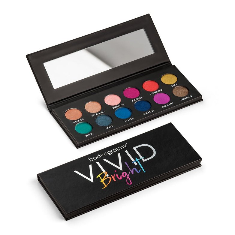 Bodyography Pressed Eyeshadow Palette Vivid Bright (12pc Mini)