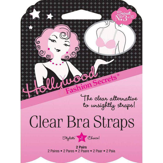 Hollywood Fashion Clear Bra Straps (2 pair pack)-Hollywood Fashion Secrets-BB_Acessories,Brand_Hollywood Fashion,Collection_Bath and Body