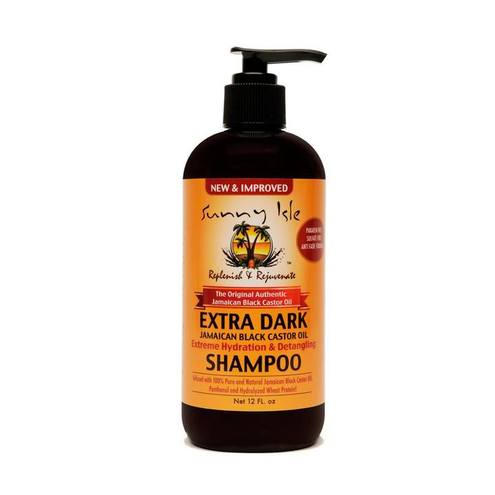Sunny Isle Extra Dark Jamaican Black Castor Oil Extreme Hydration And Detangling Shampoo 12oz