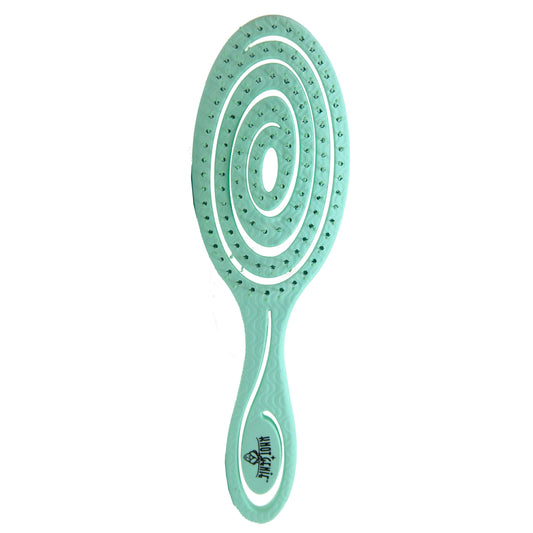 Knot Genie Detangling Hair Brush in Aqua Color for Effortless Combing and Reduced Breakage