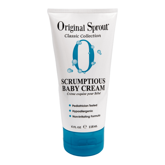 Original Sprout baby cream in a 4 oz tube with a non-irritating formula for sensitive skin