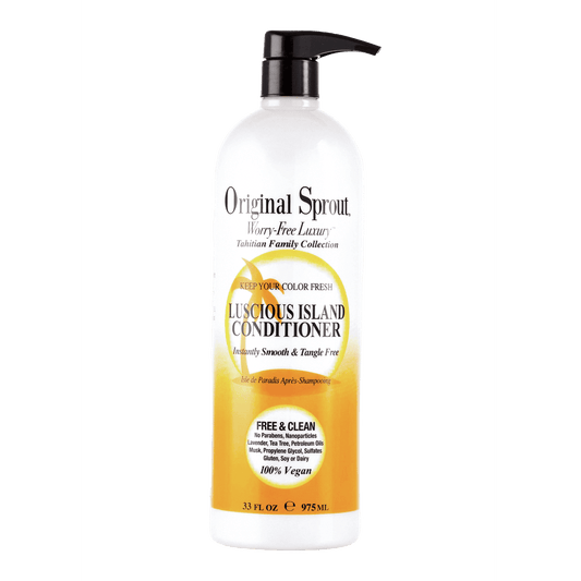 Original Sprout Luscious Island Conditioner in a 33 oz bottle for smooth and tangle-free hair