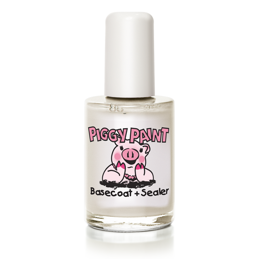 Piggy Paint Non Toxic Basecoat Nail Polish in Clear for Safe Nail Application