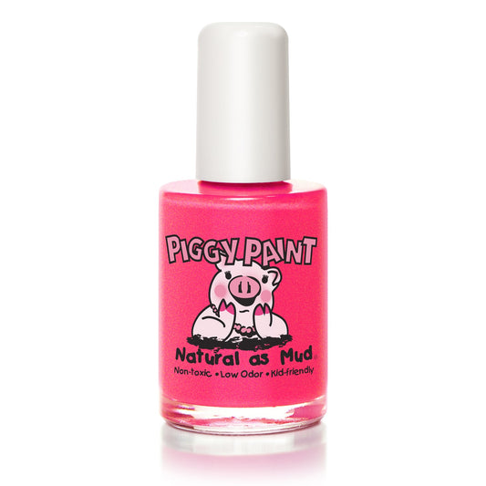 Piggy Paint Natural as Mud Pink Non-Toxic Nail Polish for Kids with Low Odor and Kid-Friendly Formula