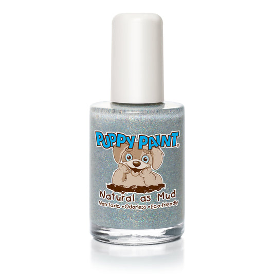 Piggy Paint Natural as Mud Dog Nail Polish in a Shimmery Gray Bottle for Pet Grooming