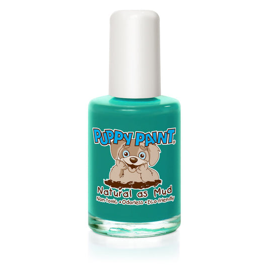 Piggy Paint puppy-safe dog nail polish in turquoise, non-toxic and eco-friendly formula
