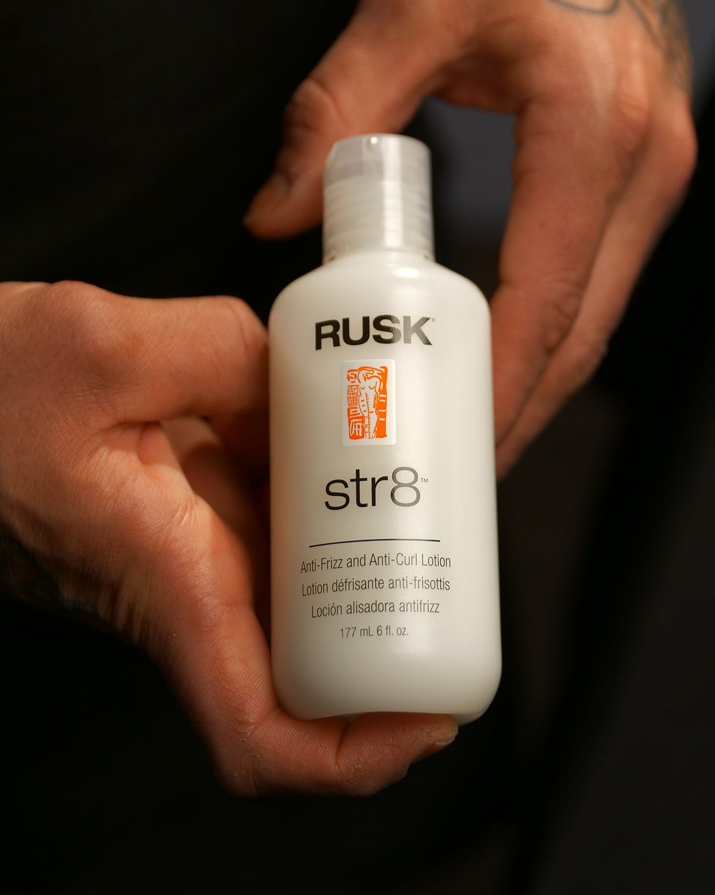 Rusk Str8 Anti-Frizz and Anti-Curl Lotion 6 oz.