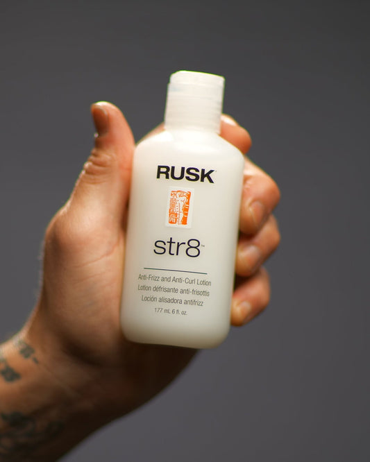 Rusk Str8 Anti-Frizz and Anti-Curl Lotion 6 oz.