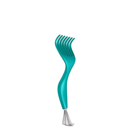 Wet Brush Cleaner Tool in teal color for removing hair from brushes and combs