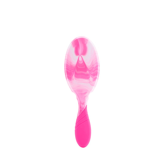 Wet Brush Color Shock detangler in vibrant pink design for effortless hair untangling.